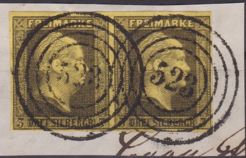 == Ad Prussia Mi. 3a Paio Timbrato four ring "Gräfenhainichen", cat. ==
