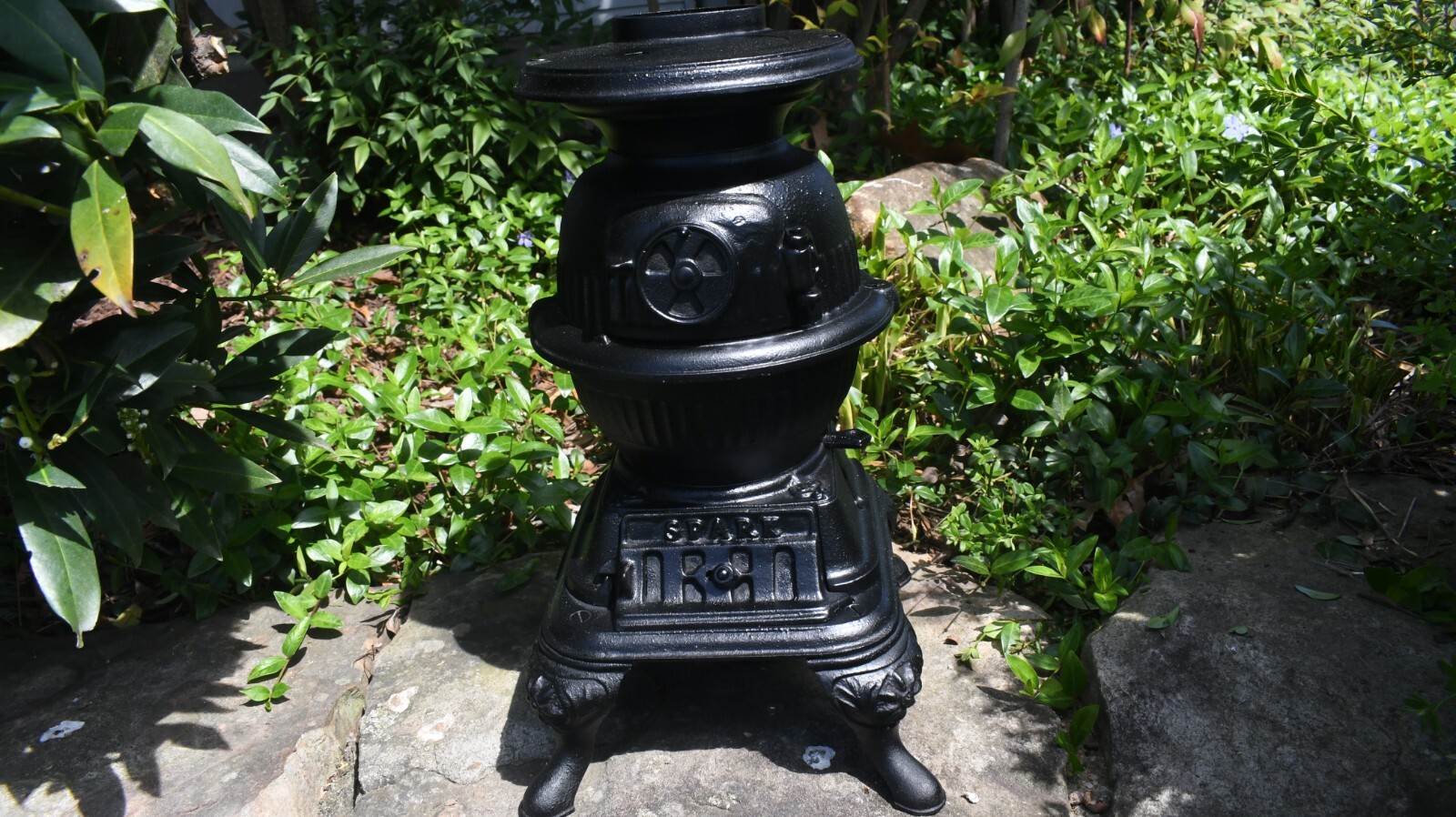 Antique Miniature Salesman Sample Cast Iron SPARK Pot Belly Stove eBay