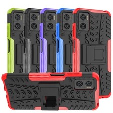 Funda protectora con soporte a prueba de golpes para Motorola Moto E22 / E22i + Protector de pantalla