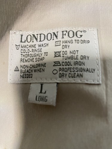 London Fog Beige Rain Coat w Hood Size Large Long NWOT - Picture 4 of 4