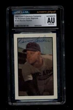 1983 CARD COLLECTORS 1953 BOWMAN COLOR REPRINT #144 WARREN HACKER JSA GRADED AUT