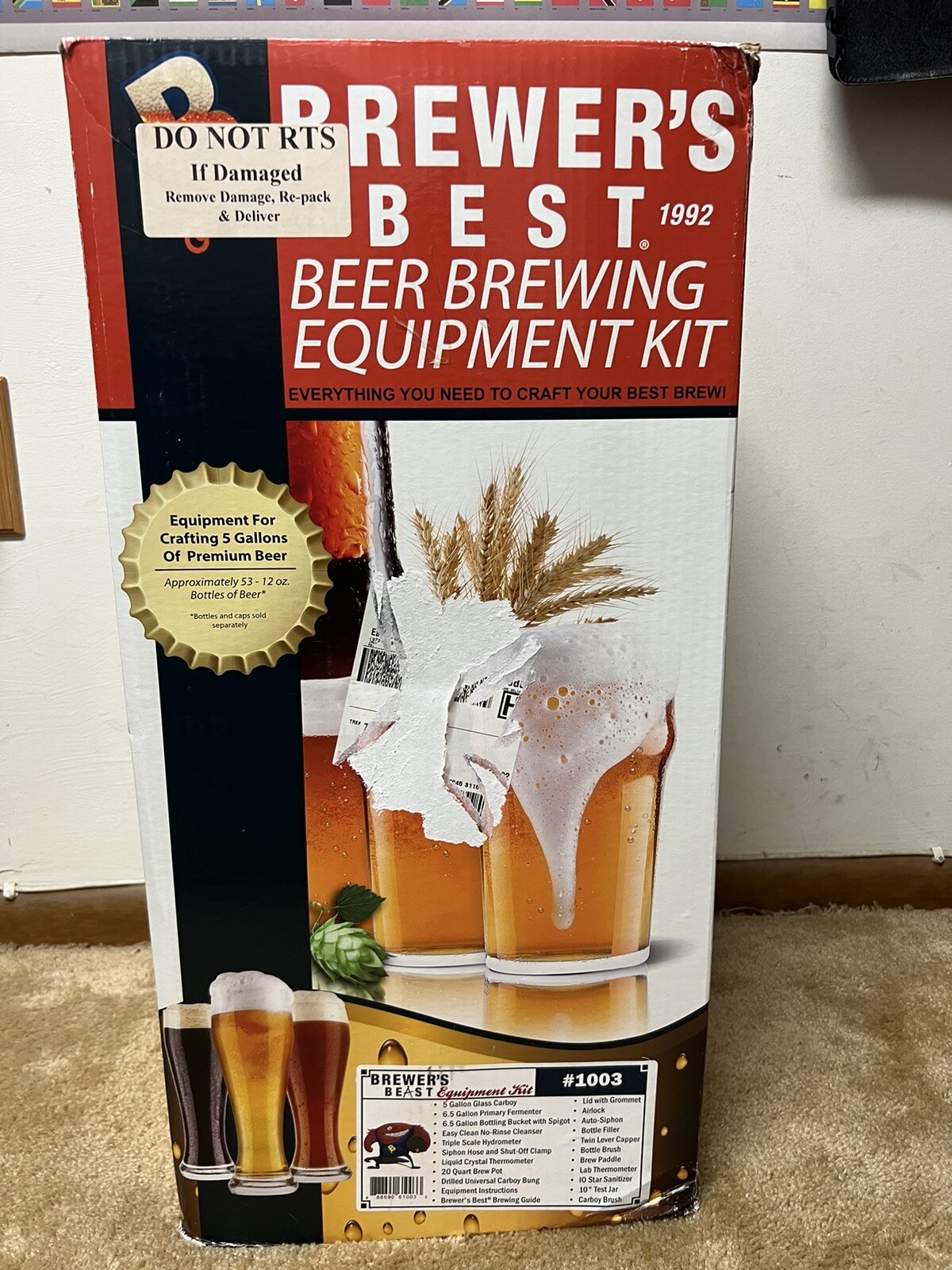 Brewer's Best 5 gallon beer kit, Brewer's Beast, Open Box Never Used eBay