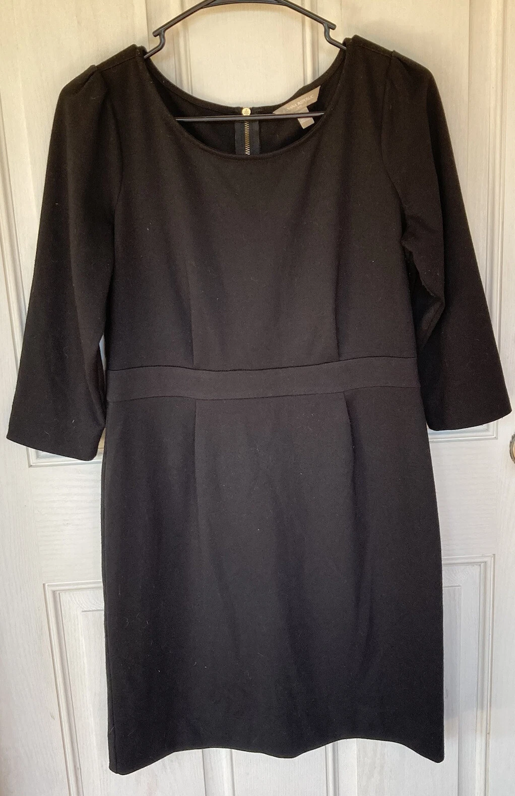 VETEMENTS Abito da donna nero Banana Republic taglia 8 Petite cerniera posteriore manica a 3 4