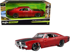 1:18 Scale Maisto Muscle Machines 1969 Dodge Charger R//T Gasser Gray 440 Calient