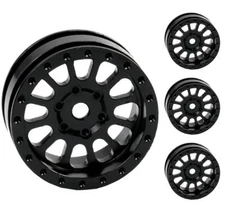 Powerhobby A24 Aluminum 1.0” Rock Crawler Wheels Axial SCX24 - Black