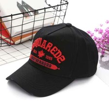 Classic Dsquared 2 'ICON' Embroidered Cap,Black,Style Casual BRAND NEW