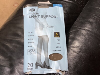   STIEFEL FACTOR 6 LEICHTE STÜTZSTRUMPFHOSE - HASELNUSS - LARGE  20 DEN VINTAGE
