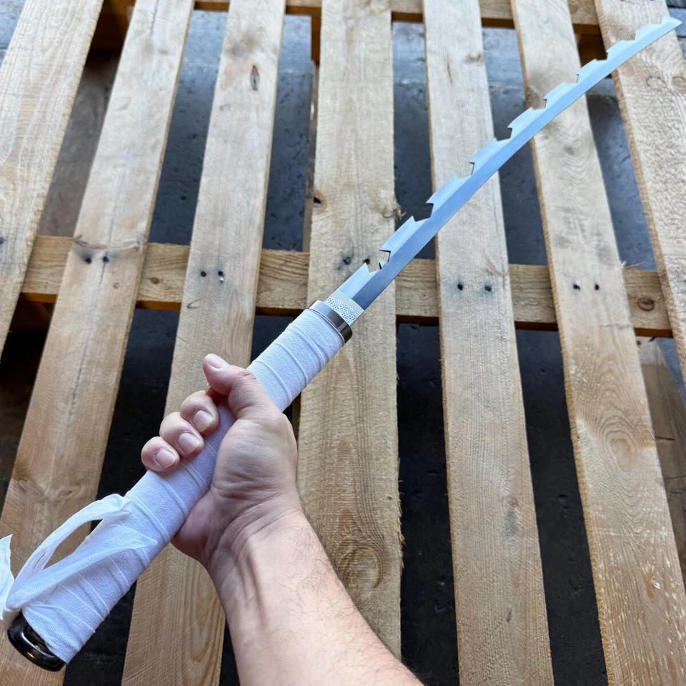 37英寸金属武士复制品恶魔杀手剑Hashibira Inosuke带鞘 — 第 2/4 张图片