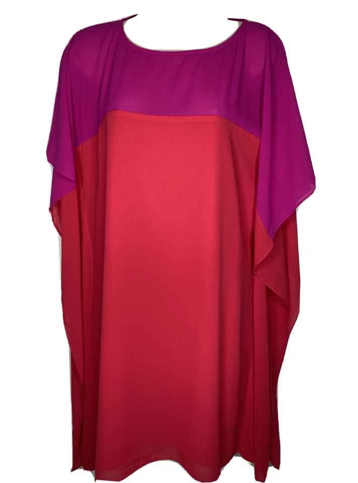 Vestido Belle BADGLEY MISCHKA Colorblock Cambio Caftán Talla M Foto 3 de 4