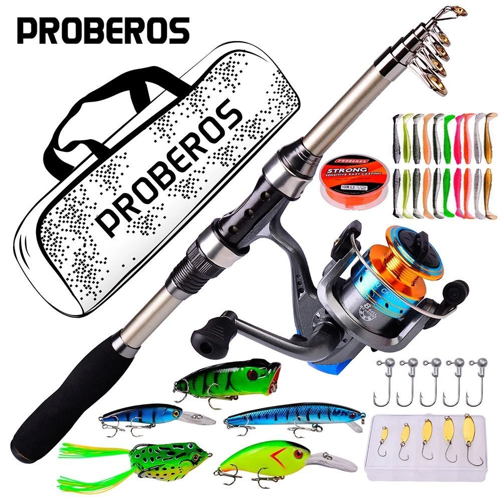 Reel Set Combo Pen Pole Fishing Rod Reel Combo Full Kit Fishing Rods With  Reel