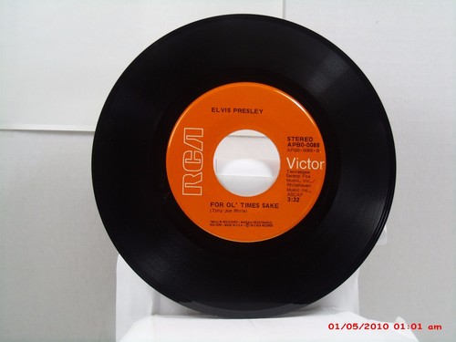 ELVIS -(45 W/P.S.)- RAISED ON ROCK / FOR OL' TIMES SAKE RCA APBO - 0088- 1973 - Picture 4 of 4