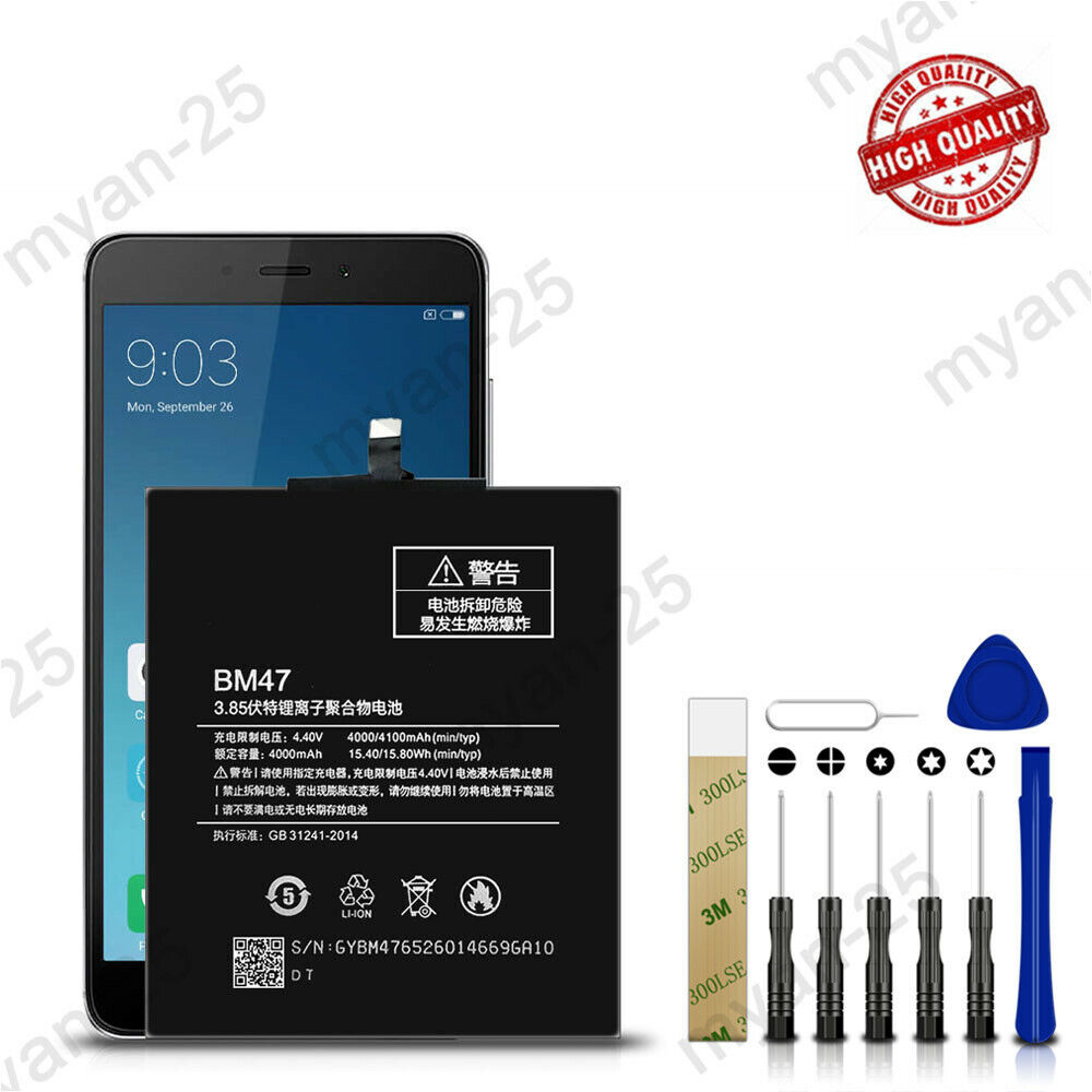 Ie table B.C. For Xiaomi Redmi 4X Replacement Battery BM47 + Tool Kit | eBay
