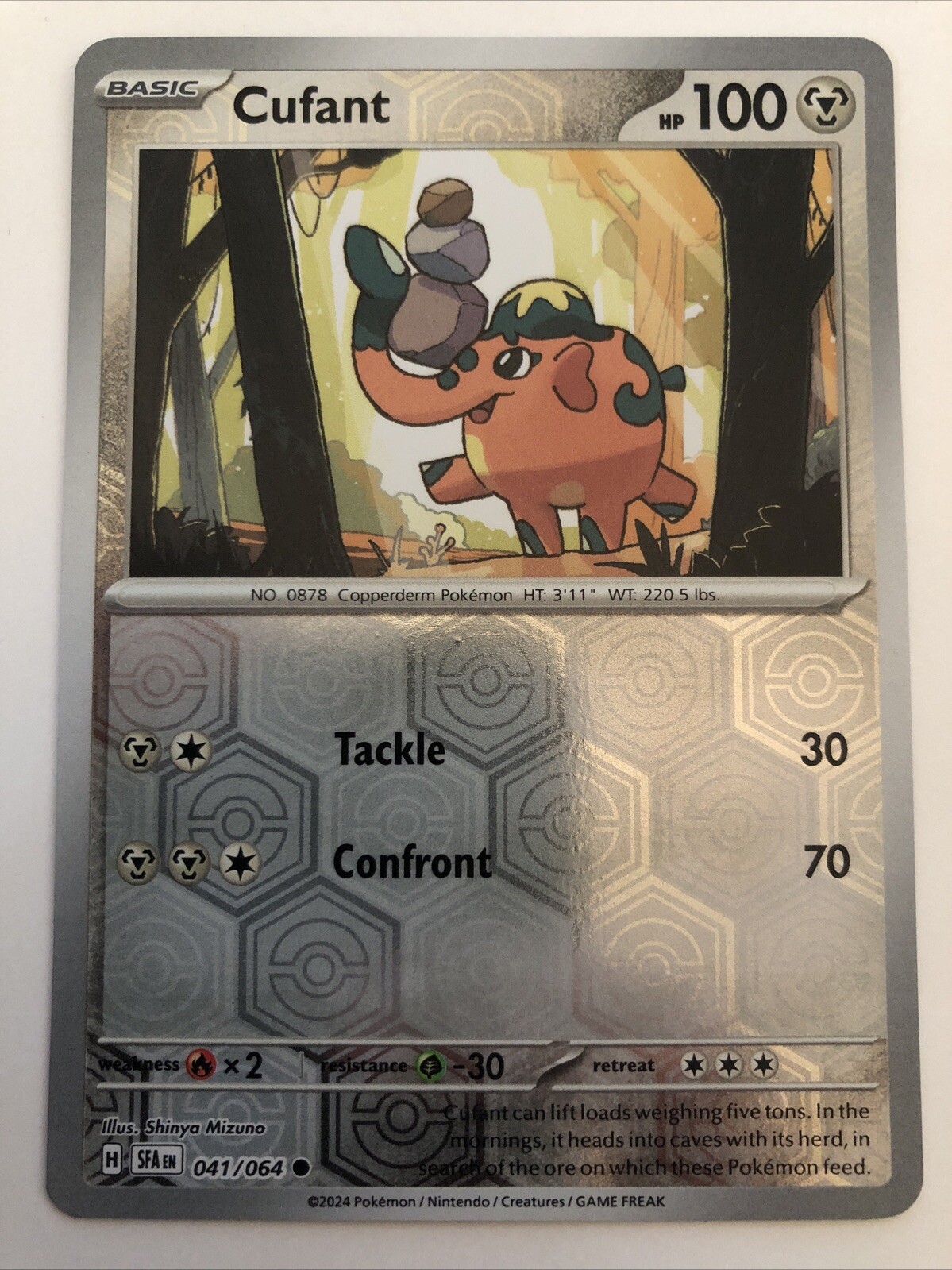 Pokémon TCG Shrouded Fable Cufant Reverse Holofoil 041/064 NM