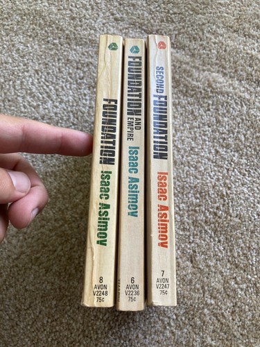 The Foundation Trilogy - Isaac Asimov - Vintage Avon Taschenbuch Posten von 3 - Bild 2 von 5