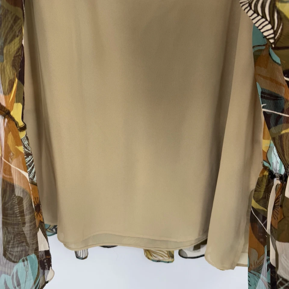 Falda Floral Multicolor Estilo Nicole Miller Y2k Midi Niveles Boho Talla 14 Foto 4 de 4