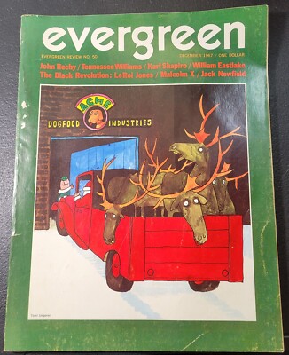 Evergreen Review Dec 1967 #50   Malcolm X, Bukowski, Rechy, Williams