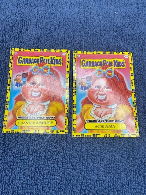 Garbage Pail Kids Ghastly Ashley Acne Amy 72a 72b 2011 Topps Trading Cards
