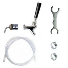 Stainless Steel Kegerator Beer Tower Rebuild / Upgrade Kit Faucet Shank Tubing!
