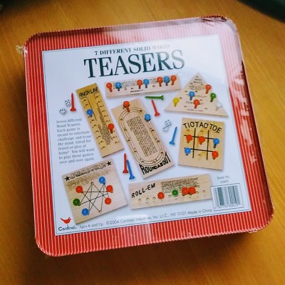 Cardinal 7 Wood Teasers Games Brain Game Puzzles New