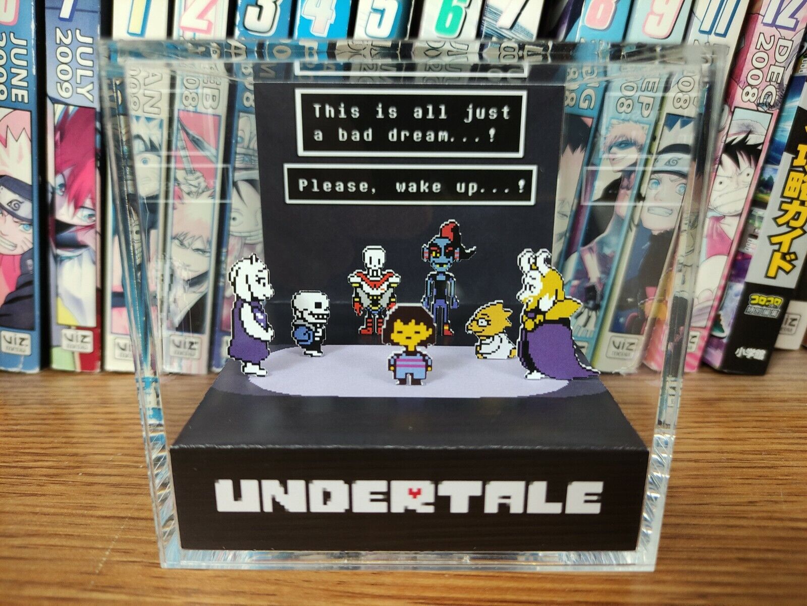 Undertale Frisk Wake Up (Ending) Handmade Diorama - Retro Gaming Cube - Fanart