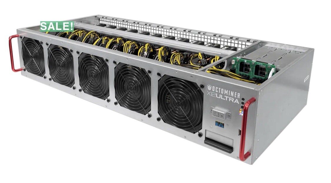 Ice Miner Rig Used Mining Rig With RX 470 Custom Octominer X12ULTRA Crypto Mining Rig ...