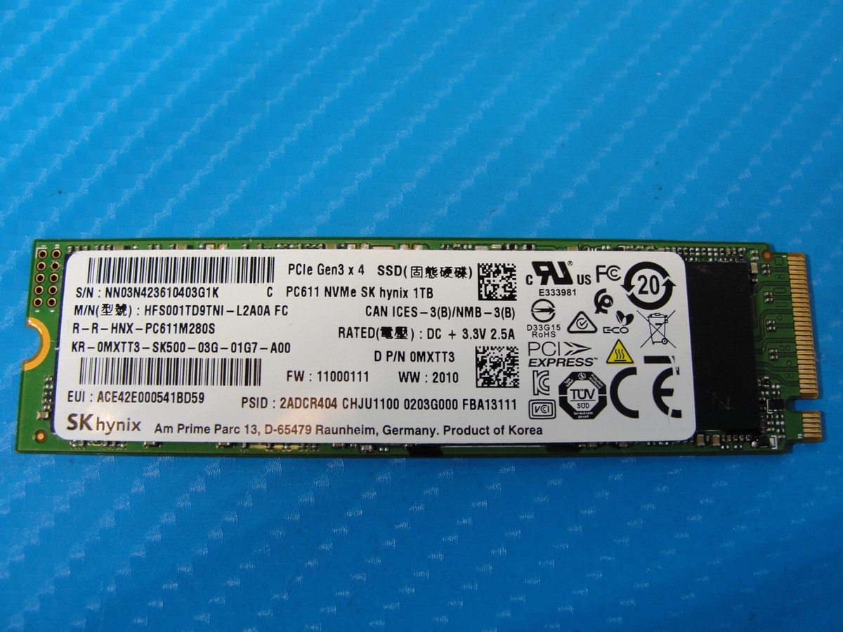 内蔵型SSD 1TB(1024GB) SSD PC611 NVMe SK hynix SK HYNIX PC611 1TB M.2 NVMe SSD (HFS001TD9TNI-L2A0A FC) D P