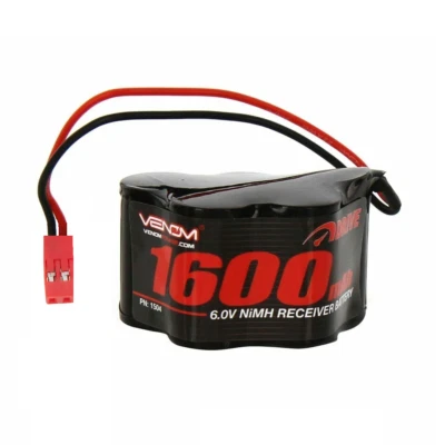 Paquete de baterías receptor Venom 6.0V 1600mAh NiMH - coche de radiocontrol, buggy, camión, barco nitro