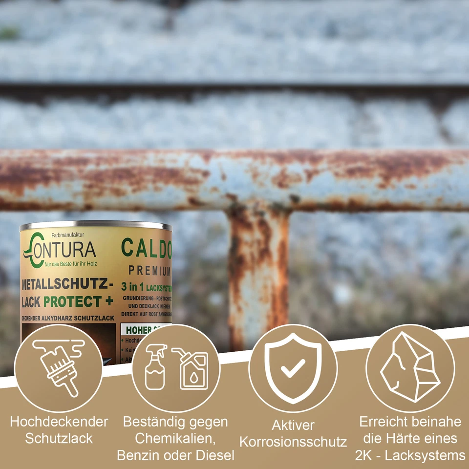 Rostschutzfarbe Metallschutzlack RAL Metall Lack Farbe 3 in 1 Grundierung Rost - Bild 4 von 4