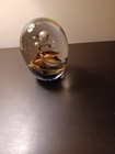 Vtg Rebecca R Stewart SIGNED Art Glass Paperweight 3 3/4" high Swirls & Bubbles — photo 7
