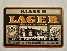 Altes Bieretikett.Švédsko.