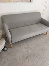 John Lewis Compact Large 2 Seater Sofa Grey Fabric x2 sold as a pair 