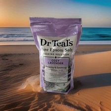 Dr Teal's Epsom Salt Bath Soak Winter Limited Edition 2 lbs Cozy Lavender Free S