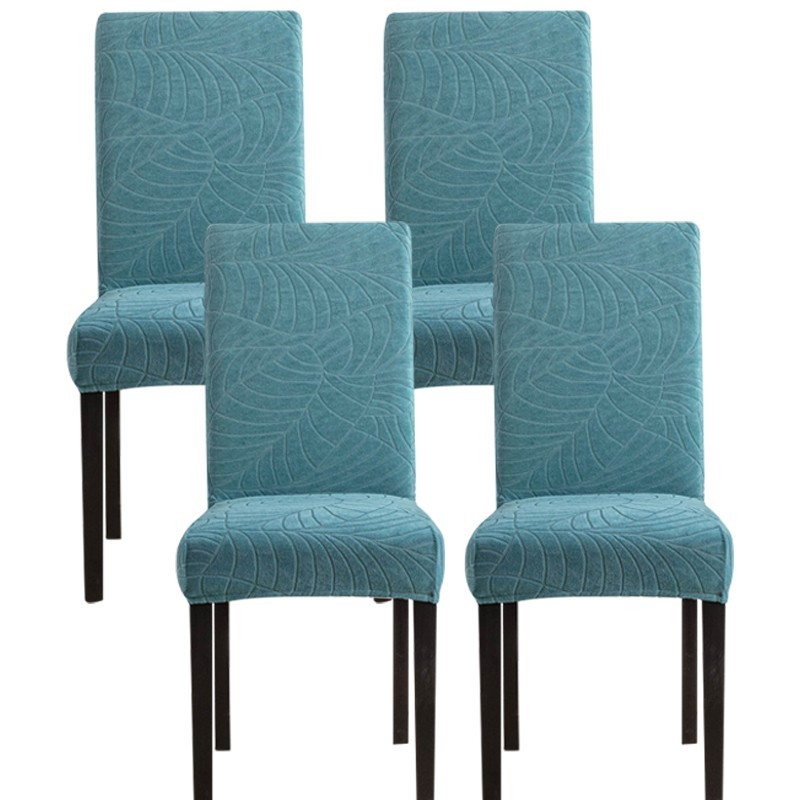 4/6 pieces of elastic leaf pattern chair covers for restaurant decoration protec