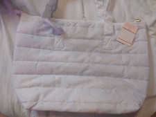 LoveShackFancy x Target Everblooming Rosettes Ditsy Quilted Tote Bag Breezy Blue