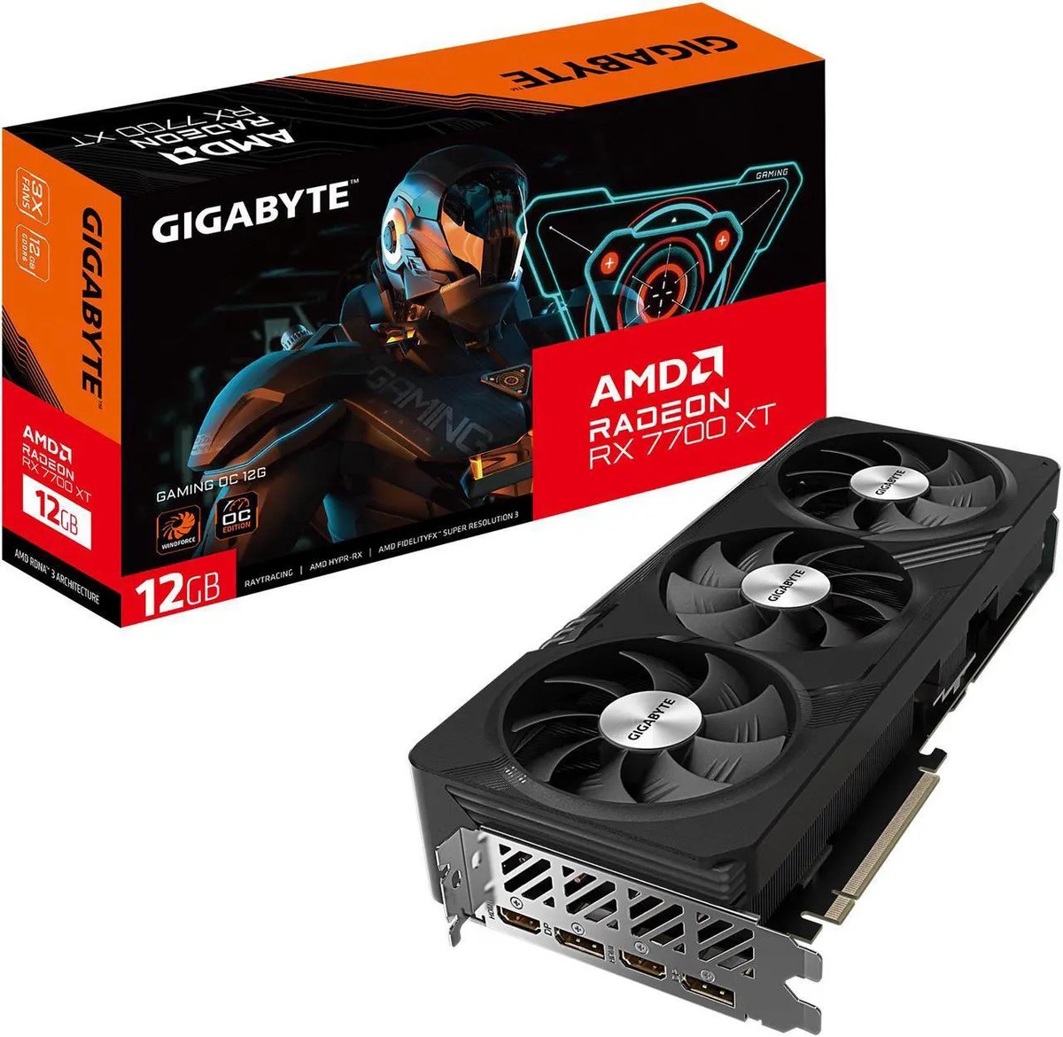 Factory Refurbished) GIGABYTE RX 7700 XT GV-R77XTGAMING OC-12GD
