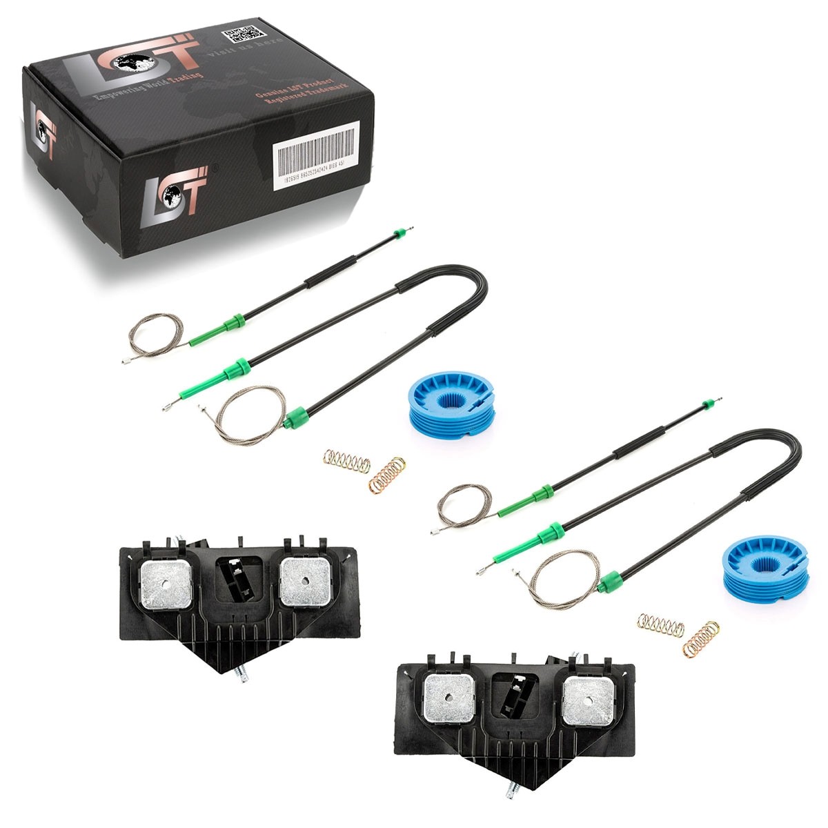 Original LST 2X Window Regulator Repair Kit Rear Set For Ford Focus II Cabriolet