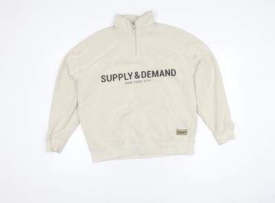 Supply & Demand Sweatshirt beige Unisex Größe L mit Reißverschluss