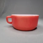 Vintage Fire King Anchor Hocking Soup Bowl Mug Cup Red Milk Glass Oven Proof USA