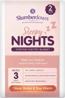 Slumberdown Electric Blanket KING 122cm X 61cm 3Heath Settings,Machine Washable