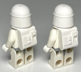 LEGO SW0115 Snow Trooper X2 (Minifigure, Star Wars, Both Trooper, 8129, 7879)