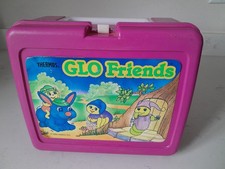 Vintage Thermos Glo Friends Plastic Lunch Box Hasbro 1986 Missing Thermo Cup 80s