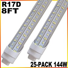 T8 8Ft R17D HO Base Led Tube Light Bulbs 144W 8 FOOT Led Shop Light 6500K 25Pcs