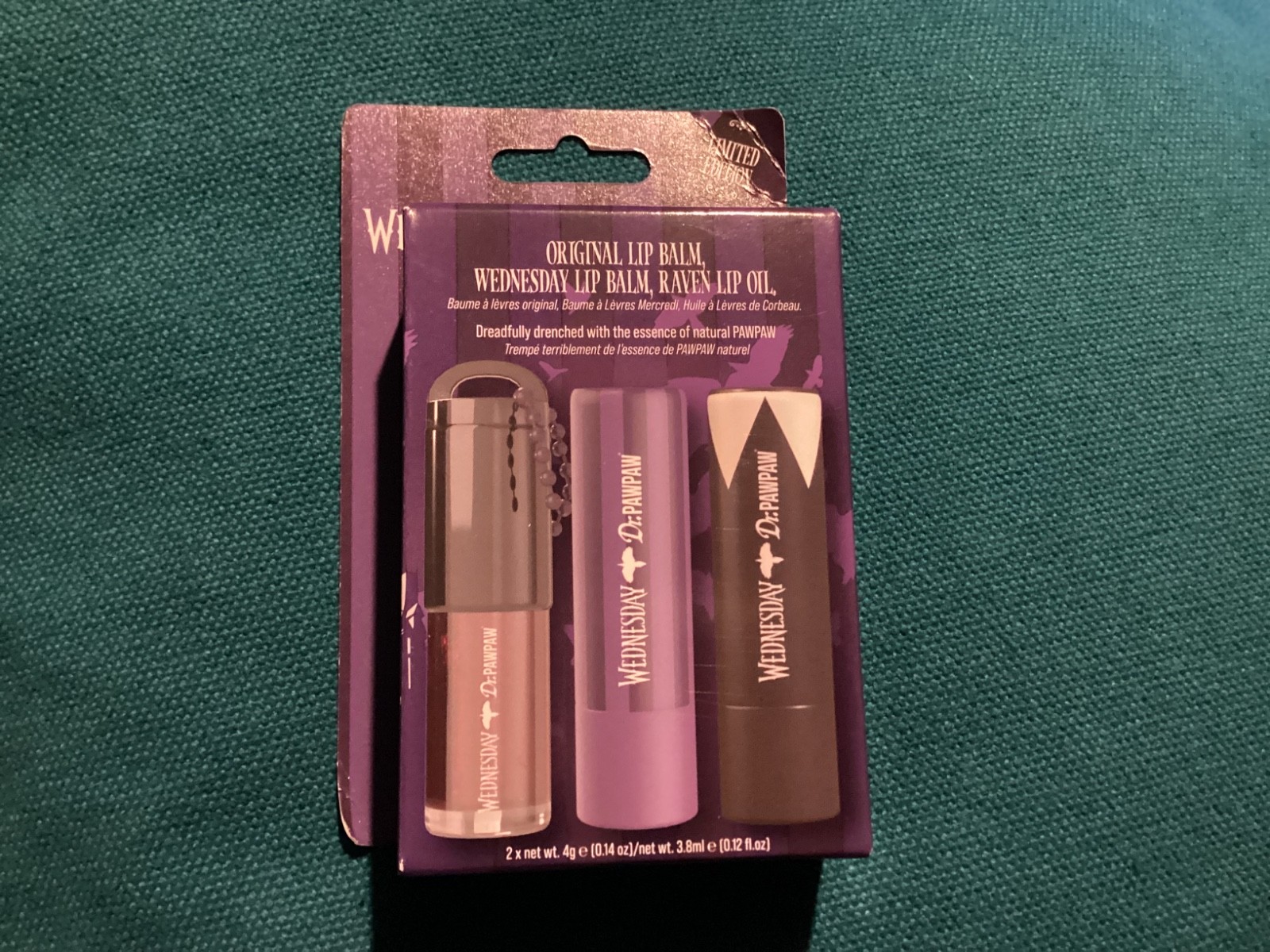 BNIB New Wednesday Addams Dr Paw Paw Lip Balm & Lip Oil - 4g Limited Edition