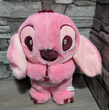 9.5" Stitch Plush Doll Breathing Light Child Soothes Toys Pink Anime Baby Music