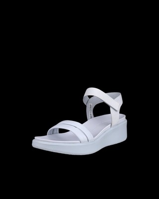 ECCO Flowt Wedge LX Leather Sandals Air Blue 39 US 8-8.5 New