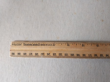 Vintage Falcon Office Desk Wooden 12” Flat Ruler Made in USA