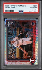 2025 TOPPS CHROME LOGOFRACTOR EDITION #234 BROOKS LEE ROOKIE RC PSA 10