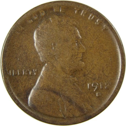 1912 S Lincoln Wheat Cent VG Very Good Penny 1c Coin SKU:I26221