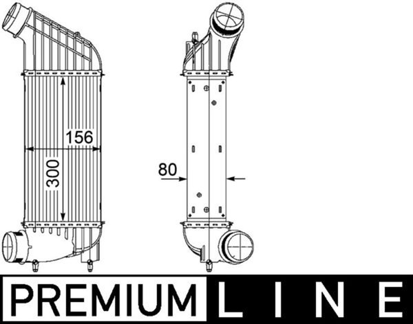 LadeluftküHler Premium Line Mahle CI 181 000P FüR C8 Peugeot Expert Lancia Fiat-image