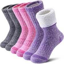 Kids Merino Wool Hiking Socks Boys Girls Winter Warm Thick Thermal Boot Thick...